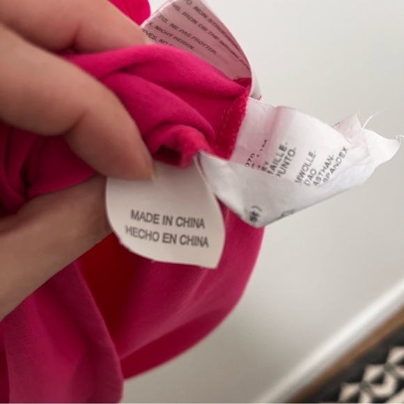 MAXMARA WEEKEND Pink Mini Dress Butterfly Design Size L - Picture 11 of 11